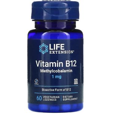 Imagem de Vitamina B-12 Metilcobalamina 1 mg 60 Lozenges Life Extension