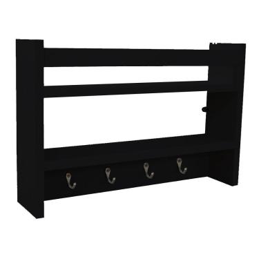 Imagem de Porta Chave Organizador Preto Em Mdf