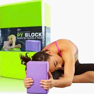 Imagem de Bloco Para Exercícios Yoga Pilates Meditação Alongamento Fitness Funci