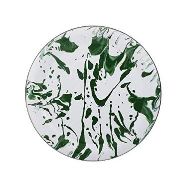Imagem de Prato para Bolo 32 Esmaltado Marmorizado Verde - Ewel