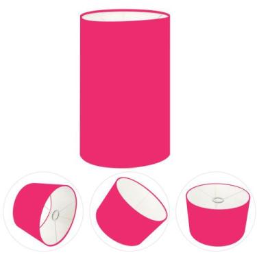 Imagem de Cúpula Abajur Cilíndrica Cp-7002 Ø13x30cm Rosa Pink - Vivare