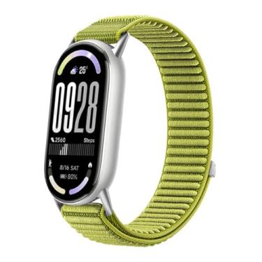 Imagem de HAOZHI Pulseira Compatível para Xiaomi Mi Band 10 9 8,Bracelete Correia Cinta Alça de Substituição de Nylon para Xiaomi Mi Smart Band 10,9,8 (Verde Campo)