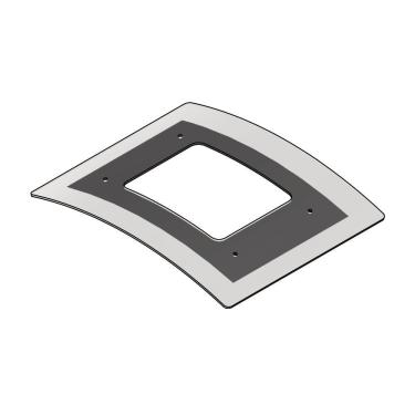 Imagem de Vidro Curvo Para Coifa De Ilha 90Cm