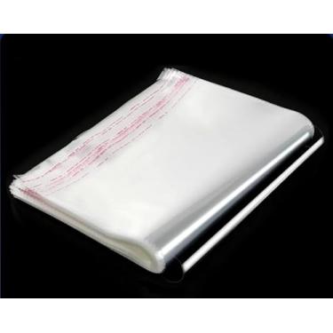 Imagem de 100 unidades de sacos de celofane transparentes resseláveis, bolsas autovedantes de 10 x 15 cm para biscoitos, doces e embrulhos de presente