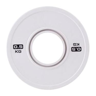 Imagem de Vaveren Placa de peso para levantamento de peso, fácil de anexar, placa de barra portátil, peso de treino para entusiastas de academia doméstica profissional, 0.5 Kg Branco