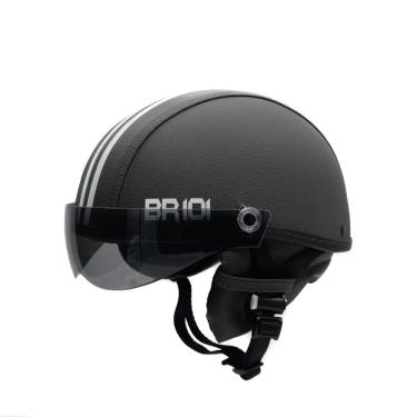 Imagem de Capacete coquinho scooter elétrica bike grafite viseira