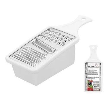 Imagem de Ralador de Legumes Queijo Inox e Recipiente Plástico Manual - Art Hous