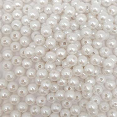 Imagem de Miçanga Passante Pérola Abs Branca 8mm 200pçs 80g - Macall