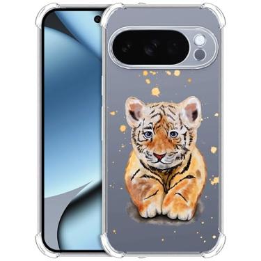 Imagem de GlamCase Capa transparente para Google Pixel 10 Pro X - lindo design de tigre de bebê impresso à prova de choque capa traseira de TPU transparente designer para Pixel 10 Pro XL