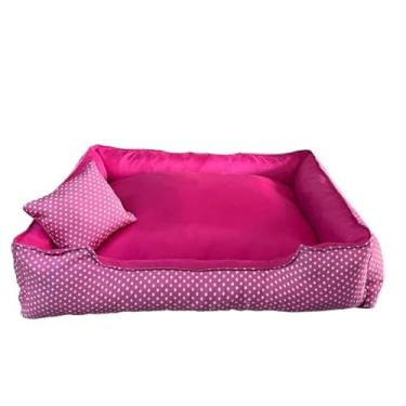 Imagem de Caminha Pet Caminha Para Cachorro Ou Gato Travesseiro(ROSA BOLINHA,G - 60X50X17)