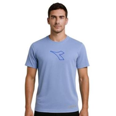Imagem de Camiseta Diadora Uno New Running Masculina - Azul XGG-Masculino