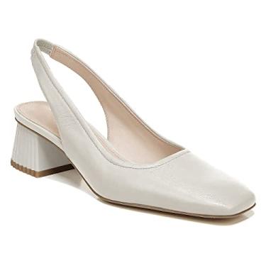Imagem de Juliet Holy Sapatos femininos de salto baixo grosso, salto baixo, bico quadrado, fechado, salto bloco, sem fecho, vestido de festa, trabalho, Branco creme, 38
