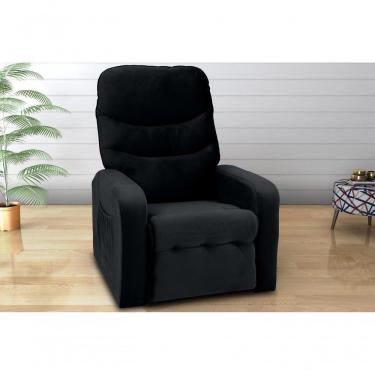 Imagem de Poltrona Reclinável Punto 1 Lugar Veludo Preto Matrix