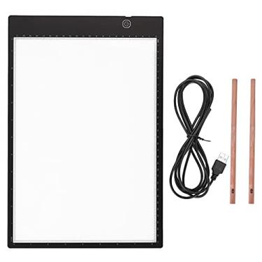 Imagem de Almofada de rastreamento de caixa de luz A4B Preto Artcraft Ferramenta de desenho com lápis Cabo USB para artistas Crianças Designers Pintura imitando cópia de acrílico 35,5 x