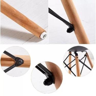 Imagem de Mesa De Jantar Redonda Eames Eiffel 80cm Preta