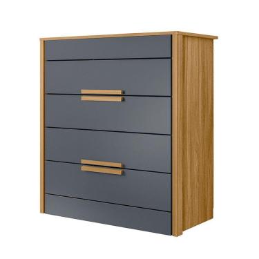 Imagem de Cômoda 4 Gavetas Dhara Freijó Cinza 997031 Moval