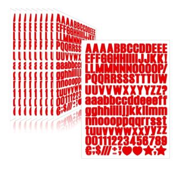 Imagem de Llewyn 1550 peças, adesivos de letras de 10 folhas, autoadesivos, à prova d'água, números de caixa de correio, adesivos de vinil, decalques do alfabeto para garrafa de água, janela, sala de aula