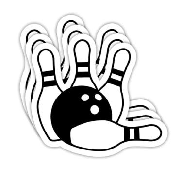 Imagem de (3 peças) Adesivo de boliche, adesivos esportivos - Decalque de vinil impermeável para jogadores de boliche, amantes de esportes, laptop, garrafa de água, copo, álbum de recortes, tamanho do capacete