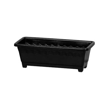 Imagem de Kit 12 Vasos Jardineira Floreira Grande 9,5L Cor Preto e Marrom Vaso de Flor Horta Tempero, Ideal para Horta Caseira, Temperos, Suculentas e Plantas Ornamentais(Preto)