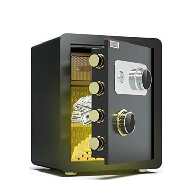 Imagem de SAFESafes Cofre Mecânico, Cofre Doméstico de 40 cm Cofre de Segurança Digital Eletrônico de Aço Sólido Armário Cofre Para Joias Dinheiro Documentos Em Casa Escritório Hotel Cofre Armário