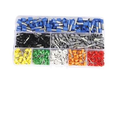 Imagem de 1375-780 peças Kit Terminador de Ponteiras de Fio Bootlace Kit Terminador de Crimpagem Elétrico Kit Terminal de Crimpagem Embalado em Caixa (Kit de 800 peças)