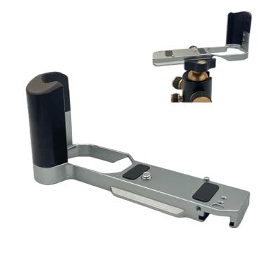 Imagem de SZZCNOX Cabo de madeira embutido Arca Placa de liberação rápida em forma de L para câmera Nikon Z f Mirrorless, Cold Shoe Extension L Bracket Acessórios de câmera (prata-cinza)