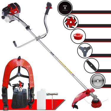 Imagem de Roçadeira Com Sistema Antivibração Toyama RT52L À Gasolina 2T 52cc 2HP 10.000rpm Multifunções Completa Com Carretel de Nylon + 5 Lâminas de Corte
