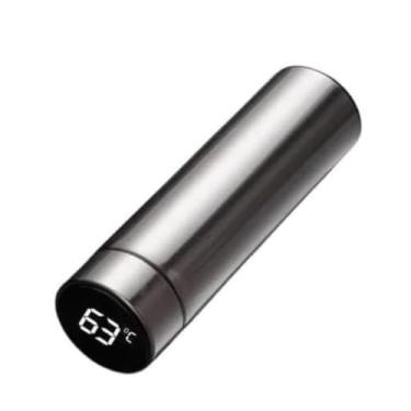 Imagem de Garrafa Térmica de Aço Inoxidável com Display Digital de Temperatura, 500ml, Isolamento a Vácuo, Tampa com Trava de Segurança, para Bebidas Quentes
