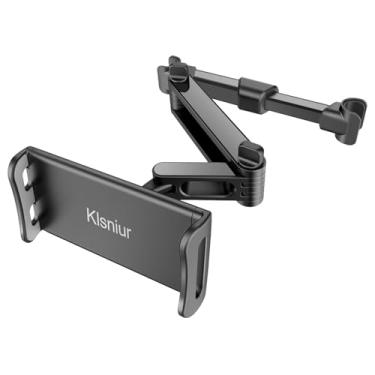 Imagem de Klsniur Suporte para encosto de cabeça de carro, suporte para encosto de cabeça de tablet, suporte universal giratório de 360° ajustável para tablet de 6 a 10,5 polegadas, iPad Air, iPad Mini, Samsung Galaxy