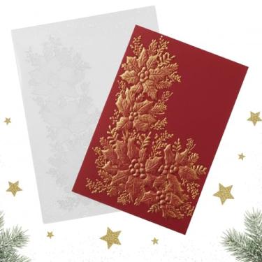 Imagem de Geiserailie 1 Pç Pastas de Gravação em Relevo Modelo de Máquina de Papel Pastas de Cartão para Fazer Cartões de Natal DIY Flor Scrapbook Álbum de Fotos Artesanato Decoração 5,9 x 4,1 polegadas (folhas