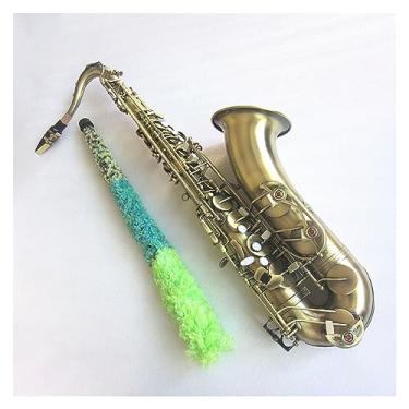 Imagem de Saxofone tenor Bb Saxofone tenor de superfície de cobre antigo, tocando profissional, com bocal e estojo
