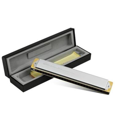 Imagem de Gaita profissional profissional de 24 furos polifônicos diatônicos C Tune Tremolo Harmonica (G crescido)