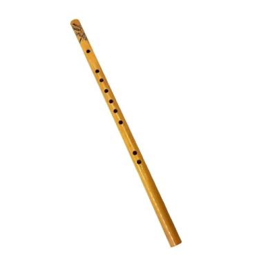 Imagem de Flauta de bambu de madeira com nove furos adequada para músicos e bandas Instrumentos de sopro fáceis de aprender
