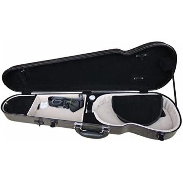 Imagem de Estojo Rígido De Violino De Fibra De Carbono Resistente Ao Desgaste E À Prova D'água 4/4 Com Higrômetro Tamanho Completo Estojo de Violino
