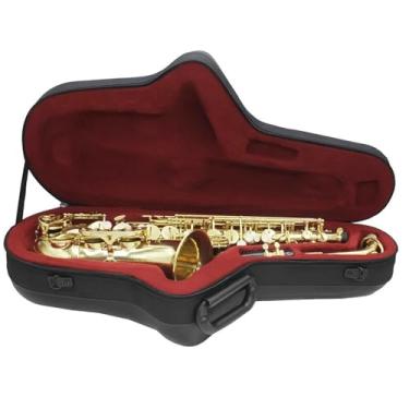 Imagem de Instrumento de saxofone Eb Saxofone alto latão E conjunto de saxofone plano com estojo acessório de saxofone instrumentos profissionais de sopro de madeira