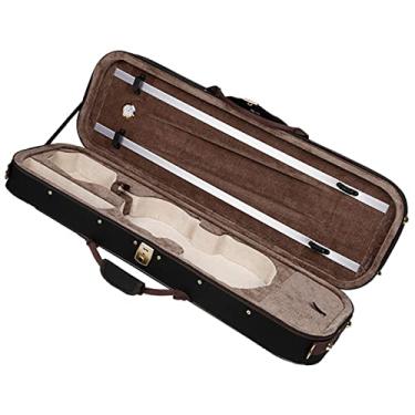 Imagem de Estojo Para Violino Portátil À Prova De Choque E À Prova D'água Profissional Preto Com Higrômetro Embutido Tamanho Completo Estojo de Violino (Color : 1/8)