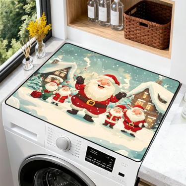 Imagem de AOHMPT Tapete antiderrapante para lavadora e secadora – Almofada protetora à prova de poeira com vários designs de padrões para decoração de lavanderia e cozinha, universal 59,9 cm x 50 cm (cor-4