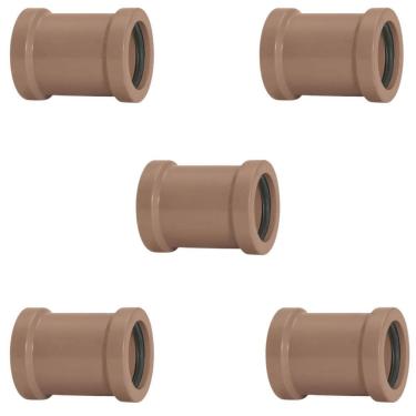 Imagem de Luva De Correr 50Mm Pvc Encanamento Conexão Kit 05 Un