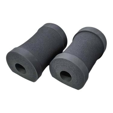 Imagem de simhoa Almofadas para flexões, blocos de espuma para exercícios, estáveis ​​e portáteis, acessórios para pilates, apoio de pulso confortável para uso, Cinza