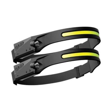 Imagem de Lanterna De Cabeça LED Recarregável Com Sensor USB Para Camping, Pesca