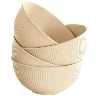 Imagem de YUNSHENGFANGDM Tigelas de ramen, tigelas de sopa, tigelas de cereais de plástico inquebráveis, tigelas de sopa grossas antiescaldante, 740 ml, tigelas leves feitas de fibra de palha de trigo, ideais