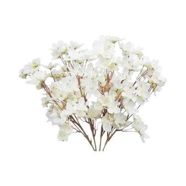 Imagem de Flor Artificial De Cerejeira Rosa De 40cm Em Seda Para Decoração De Ja