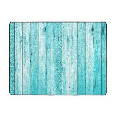 Imagem de ZERAOKE Tapete de área de tábuas de madeira 48 x 63 polegadas, lavável na máquina com suporte antiderrapante, tapetes macios para sala de estar, quarto, entrada, quarto de crianças, decoração de casa