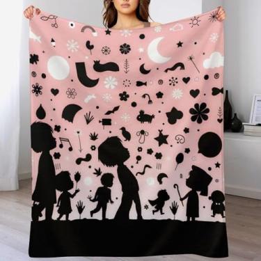 Imagem de Cobertor de desenho animado para meninos e meninas, adolescentes, flanela macia, aconchegante, quente, felpudo para decoração, cama, sofá, acampamento, carro e viagem (76 x 101 cm)