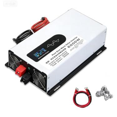 Imagem de 24v to 230v,Inversor solar híbrido de 6000W, DC 12V/24V/48V/60V/72V a 110V/230V AC Inversor de fase dividida com onda senoidal pura, para armazenamento de energia doméstica 72V-110V