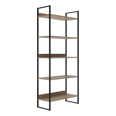 Imagem de Estante Industrial em Ferro e Madeira Laminada | Prateleira Multiuso para Sala, Escritório ou Loja - 189x80cm