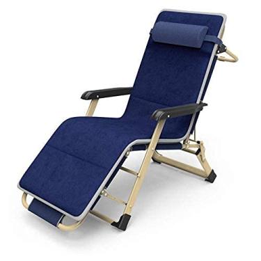 Imagem de YYBOES Espreguiçadeira externa com bloqueio, espreguiçadeira dobrável, espreguiçadeira com colchão, encosto de cabeça móvel, alumínio à prova de ferrugem, confortável, carga reclinável 160 kg