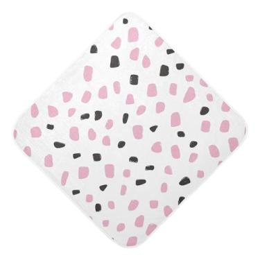 Imagem de STAYTOP Lindas toalhas de bebê com capuz de musselina com estampa de leopardo, toalha de banho super macia, toalhas de banho absorventes para banho recém-nascido unissex 76 x 76 cm