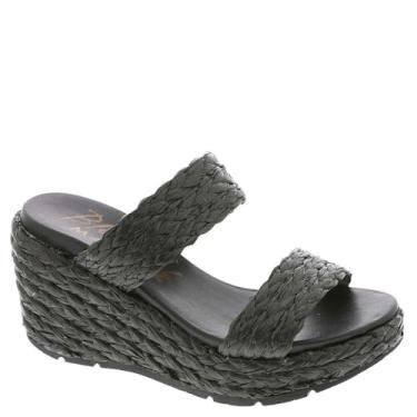 Imagem de Blowfish Malibu Sandália feminina Bermuda Raffia Wedge, Preto, 36