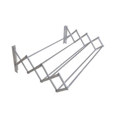 Imagem de Varal de Parede Alumínio Sanfonado 60cm Botafogo - Prata
